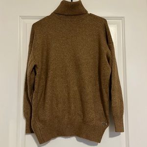 Soft camel colored Calvin Klein turtleneck